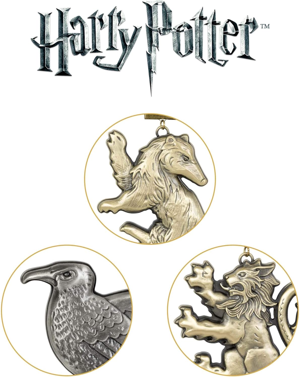Harry Potter Ornament-Set – 4 Hogwarts-Häuser