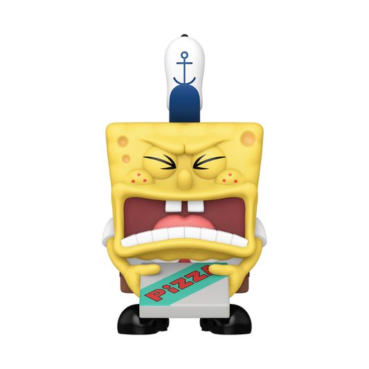 SpongeBob 25. Jubiläum POP! Vinylfigur SB mit Pizza 9 cm