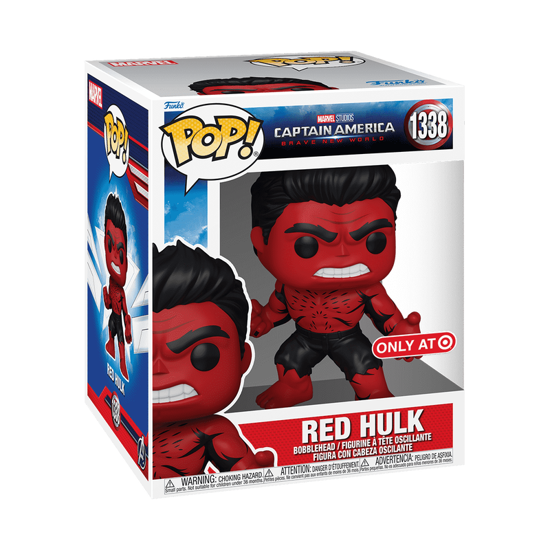 pop super red hulk retro comic deco 1338