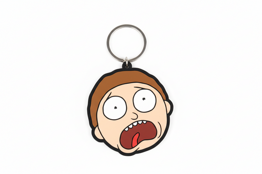 Rick and Morty Keychain - Morty Terrified Face