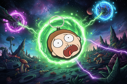 Rick-und-Morty-Schlüsselanhänger – Verängstigter Morty
