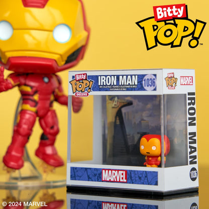 Bitty Pop! Deluxe Iron Man (Avenger Tower) – visuel lifestyle officiel Funko