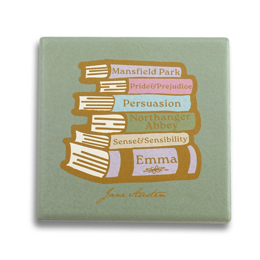 Jane Austen Ceramic Coaster - Books