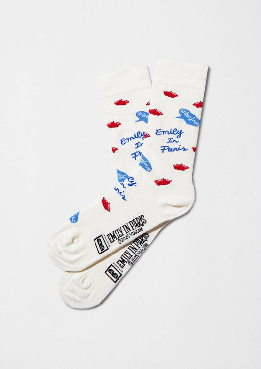 BeeEmilyInParis Socken Hello Offwhite