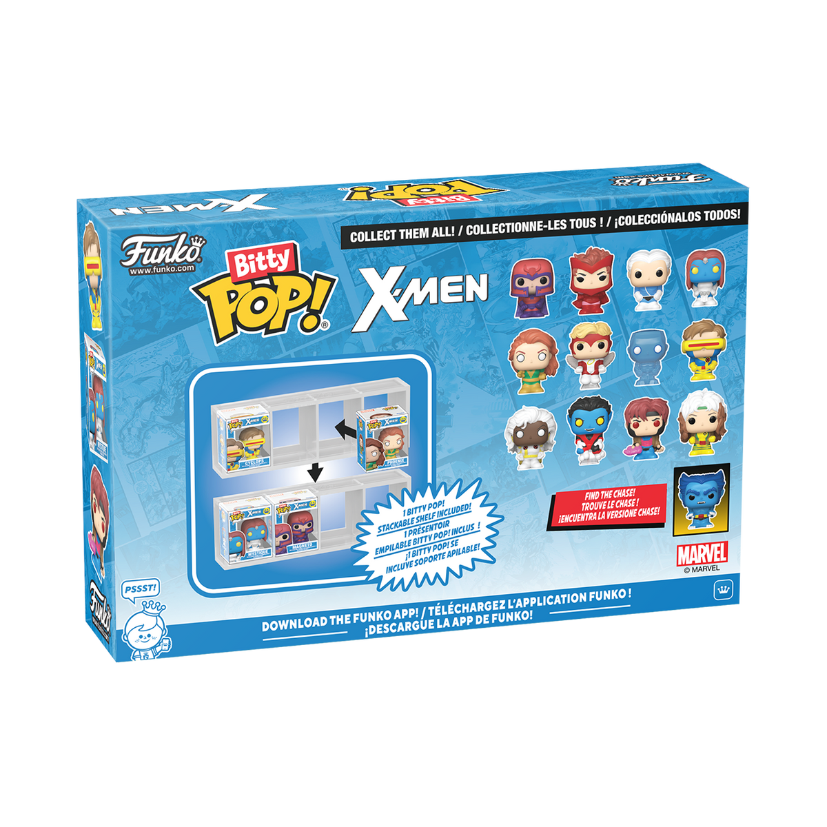Bitty Pop! X-Men 4-Pack Series 1 – packaging officiel Funko