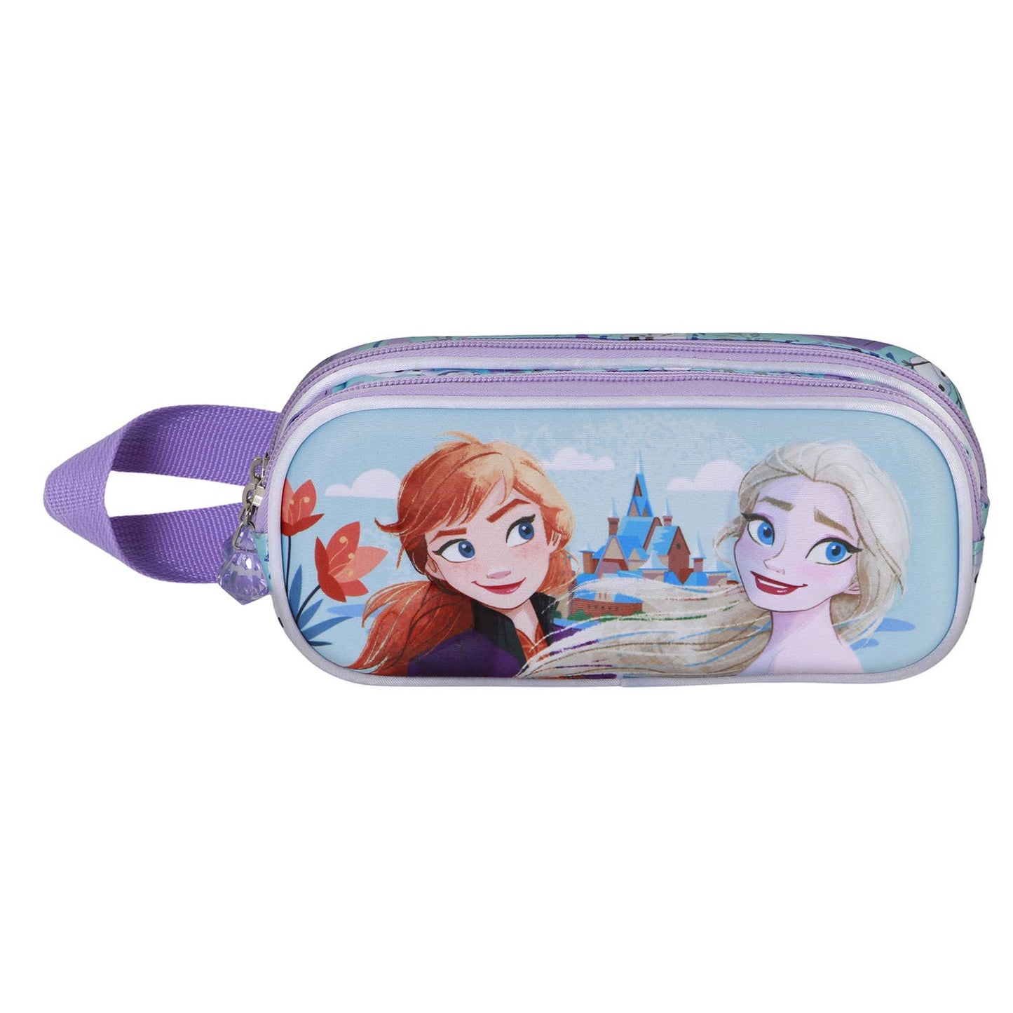 Trousse 3D Double Disney La Reine des Neiges 2 « Spring » – Bleu