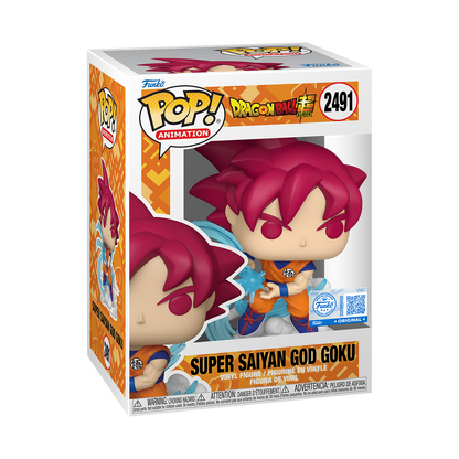 Pop! Super Saiyan God Goku (Kamehameha) – boîte officielle #2491