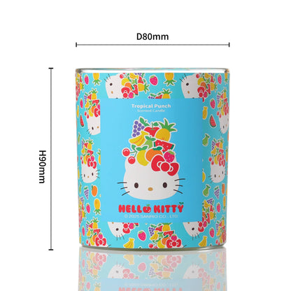 Blue Candle with Original Hello Kitty Print, Tropical Punch Scent