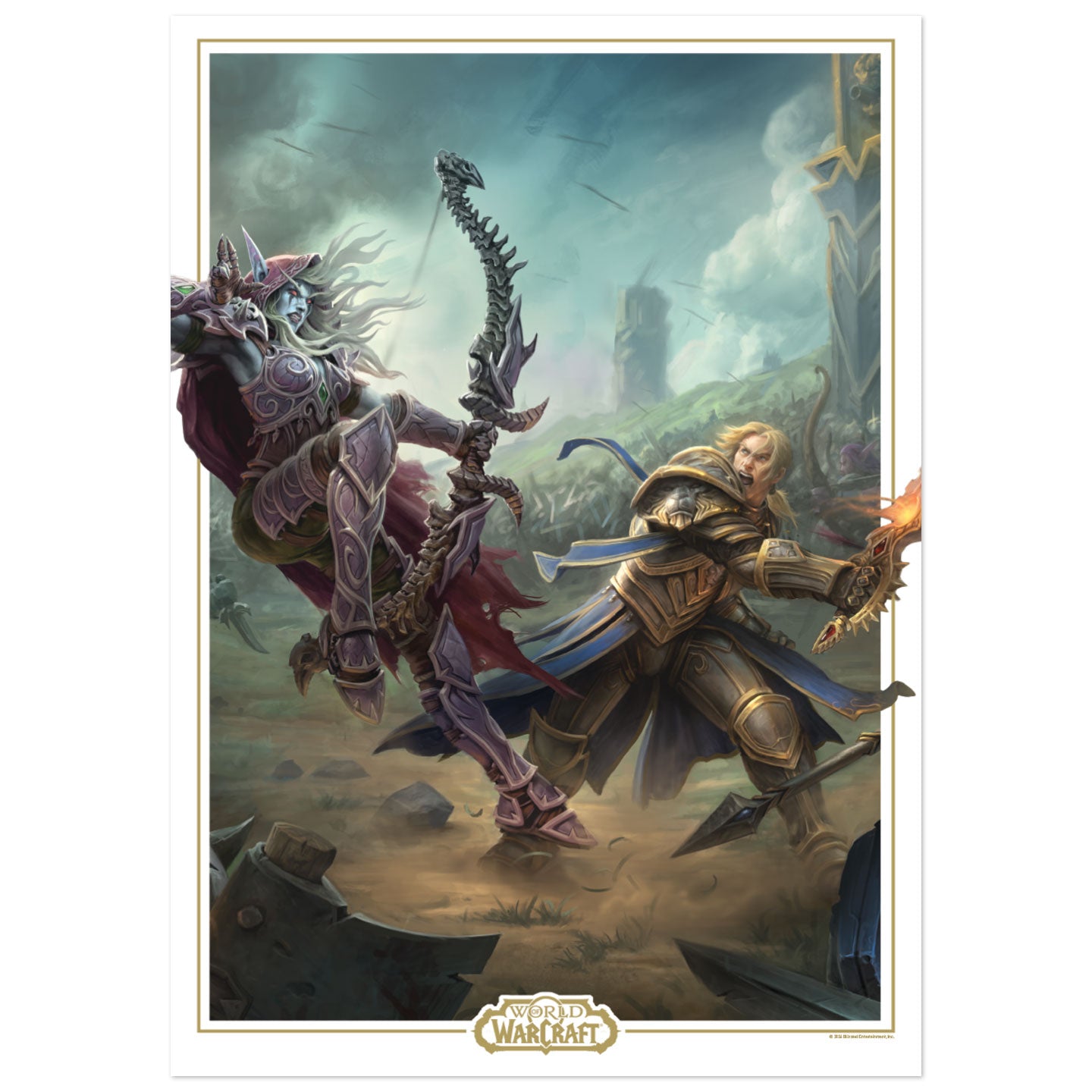 Affiche collector World of Warcraft - Sylvanas vs Anduin Wrynn