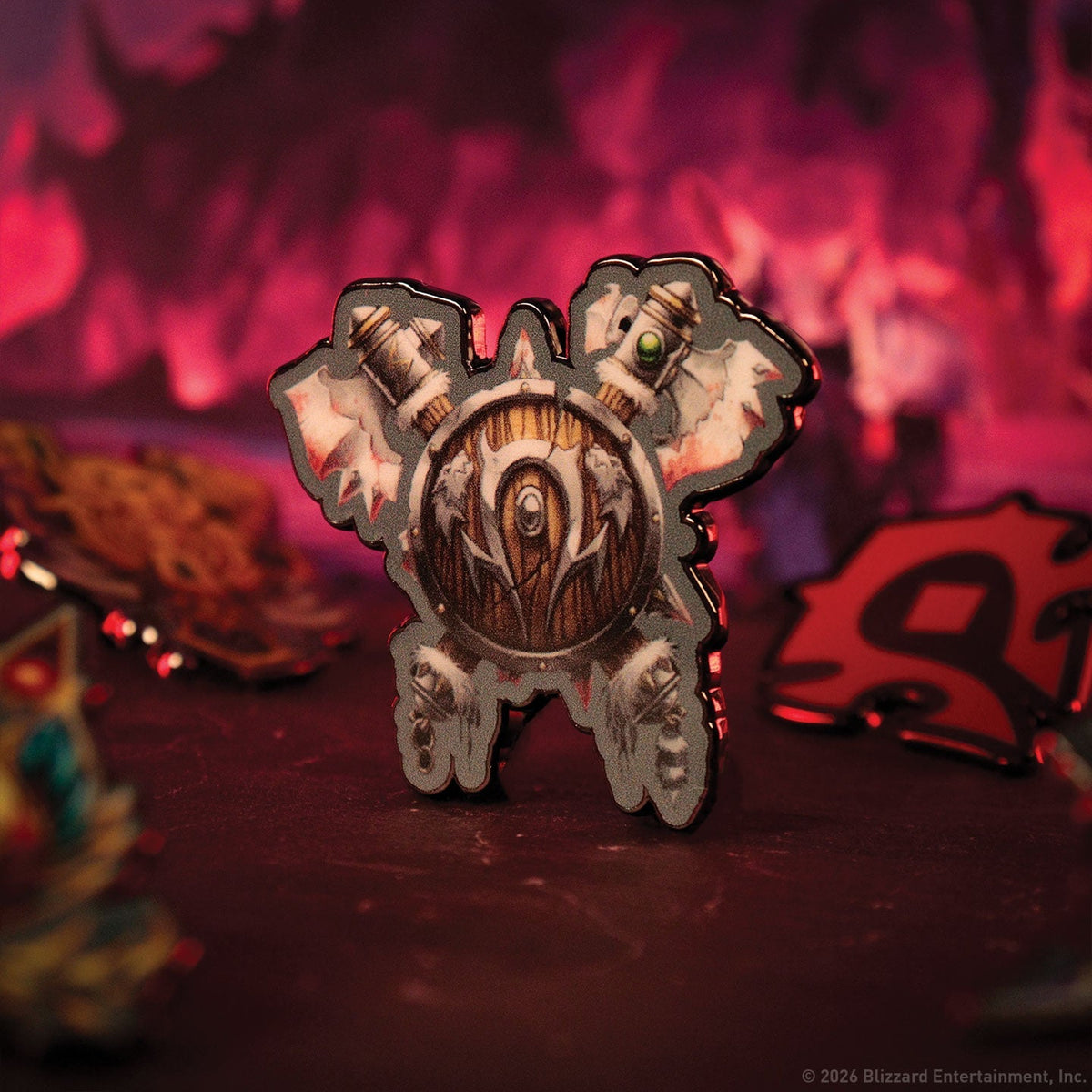 Display de 12 blind boxes World of Warcraft Horde - pin’s mystère - mise en situation 3