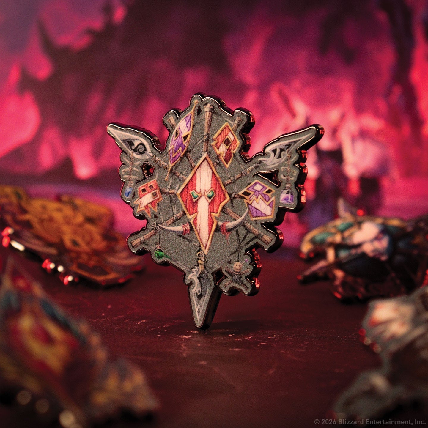 Display de 12 blind boxes World of Warcraft Horde - pin’s mystère - mise en situation 8