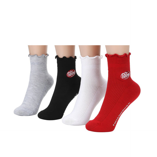 Lot de 4 paires de chaussettes femme Dr Pepper à logo brodé