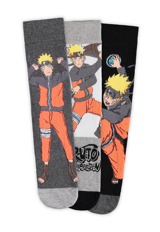 Packung mit 3 Paar Naruto Shippuden-Socken 