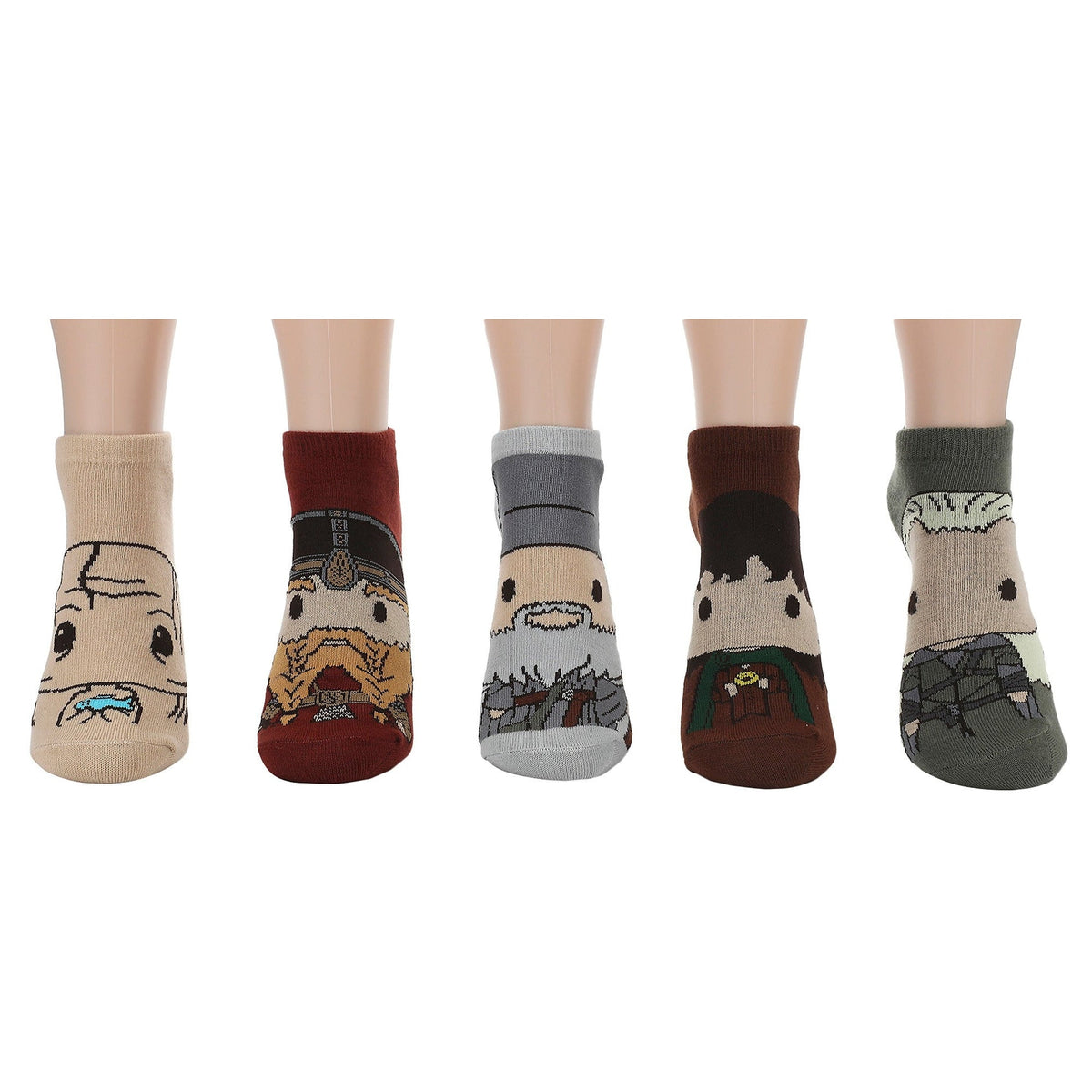 Chaussettes femme Le Seigneur des Anneaux personnages emblématiques - lot de 5 paires