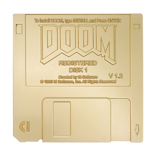 Réplique collector DOOM - Floppy Disk Imitation Gold