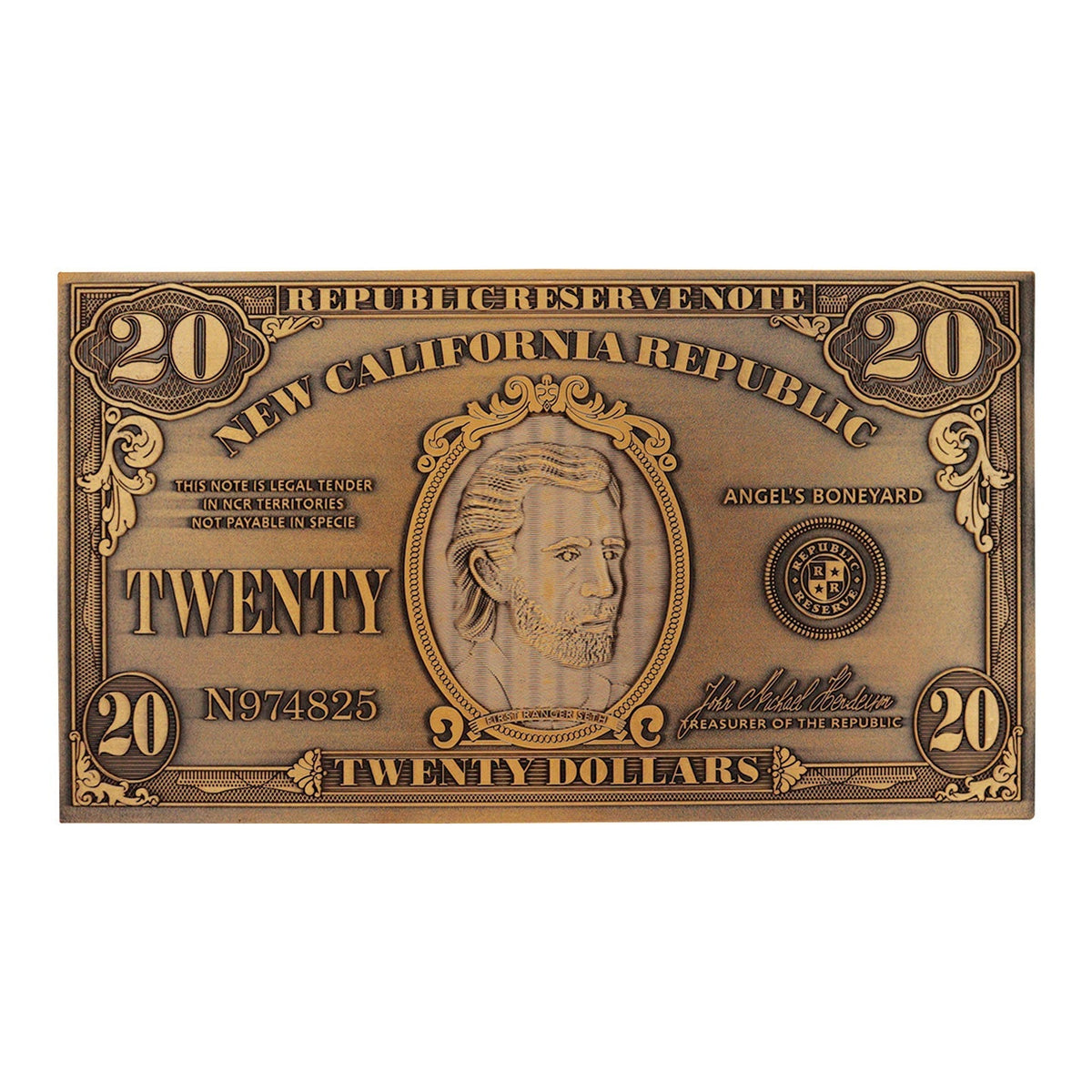 Réplique collector Fallout New Vegas - NCR $20 Bill