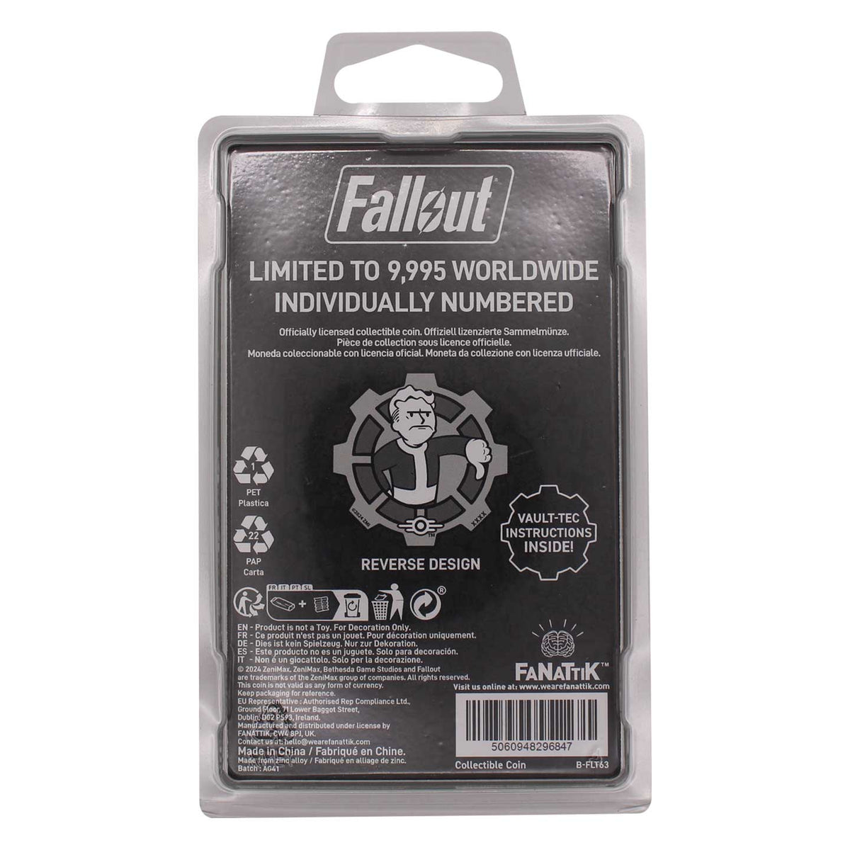 Pièce collector Fallout - Black & White Decision