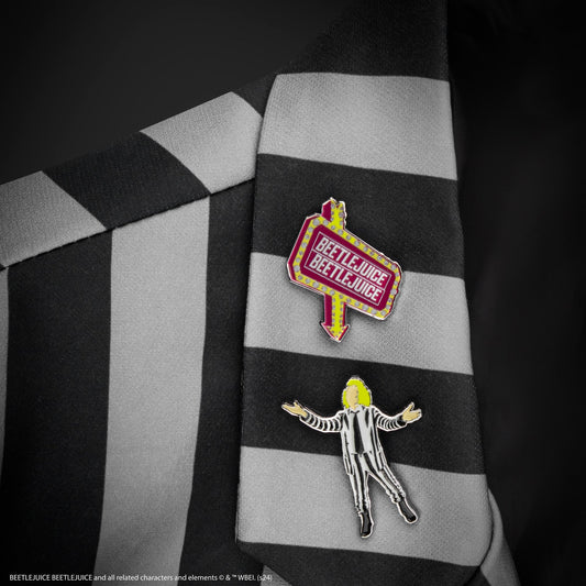 Set mit 2 Beetlejuice Ansteckern