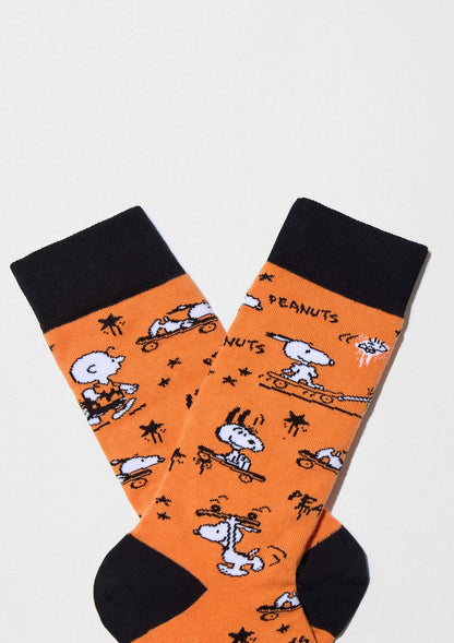 Snoopy Skate Orange Socks