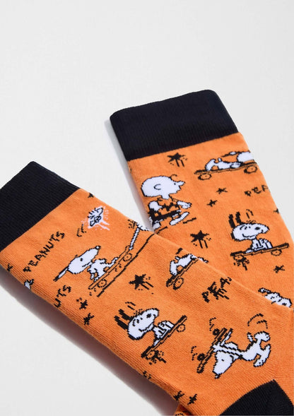 Snoopy Skate Orange Socks