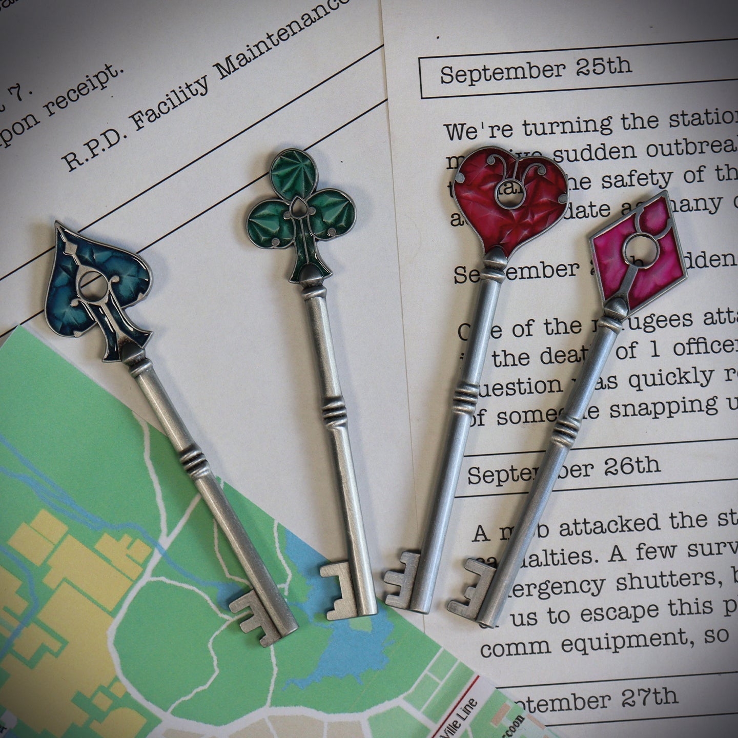 Objet collector Resident Evil - 2 – Set of Card Suit Keys – US VariantSObjet collector Resident Evil - 2 – Set of Card Suit Keys – US VarianteObjet collector Resident Evil - 2 – Set of Card Suit Keys – US VarianttObjet collector Resident Evil - 2 – Set of Card Suit Keys – US Variant Objet collector Resident Evil - 2 – Set of Card Suit Keys – US VariantcObjet collector Resident Evil - 2 – Set of Card Suit Keys – US VariantoObjet collector Resident Evil - 2 – Set of Card Suit Keys – US VariantlObjet collector