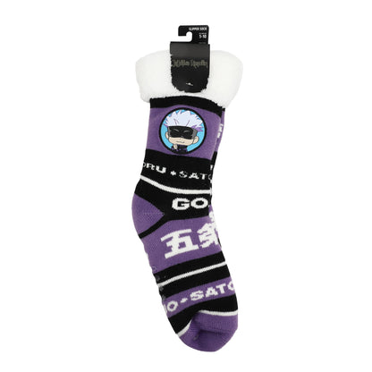 Chaussettes femme Jujutsu Kaisen - Satoru Goji violet simili mouton doublé