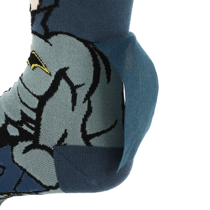 Chaussettes Batman grises avec cape intégrée
