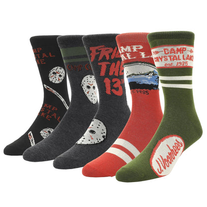 Chaussettes Friday the 13th Camp Crystal Lake - lot de 5 paires