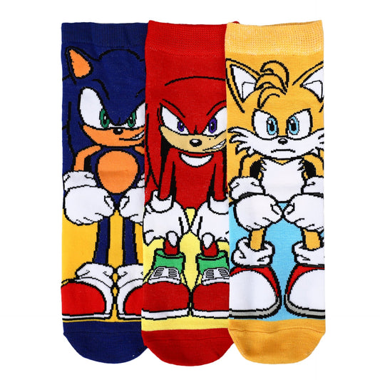 Sonic The Hedgehog Charaktere Jugend 3er-Pack 360 Crew Socken