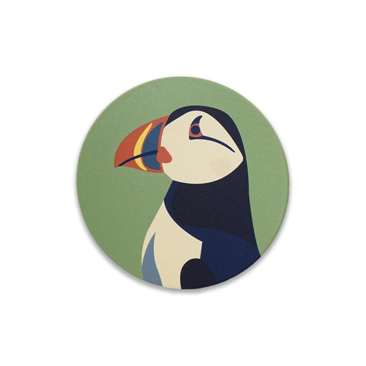 RSPB Coaster - Green Puffin