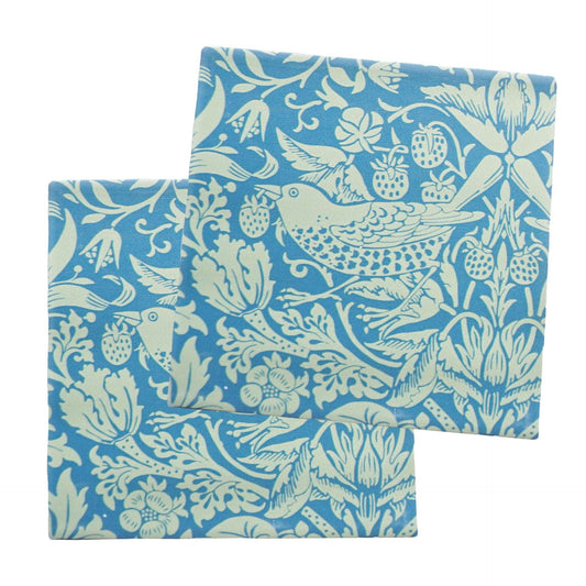 Set of 2 William Morris ceramic coasters - ACS Sage