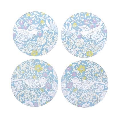 Lot de 4 sous-verres en céramique William Morris - Strawberry