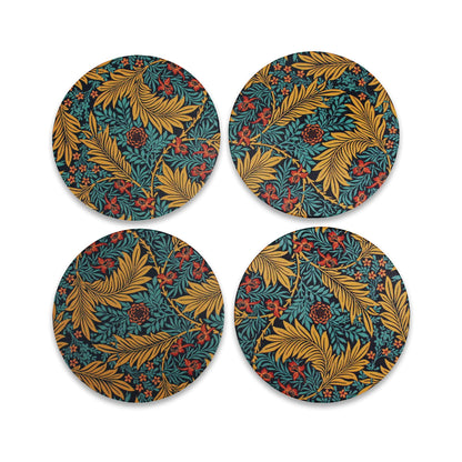 Set of 4 William Morris Ceramic Coasters - Larkspur