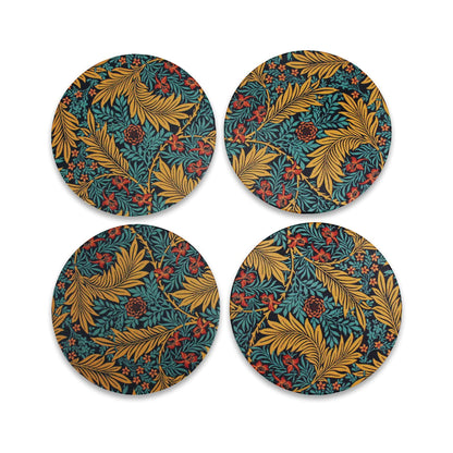 Set of 4 William Morris Ceramic Coasters - Larkspur