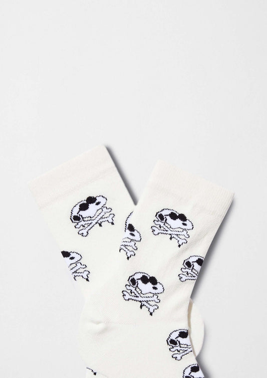 BeSnoopy Skull Socken Off-White