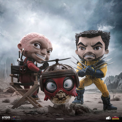 Deadpool, Wolverine and Headpool (Unmasked) Figurine - Deadpool & Wolverine - Mini Co.