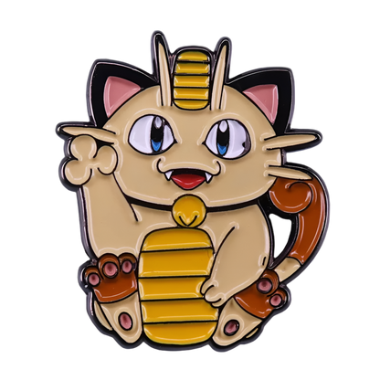 Lucky Cat Meowth Pin