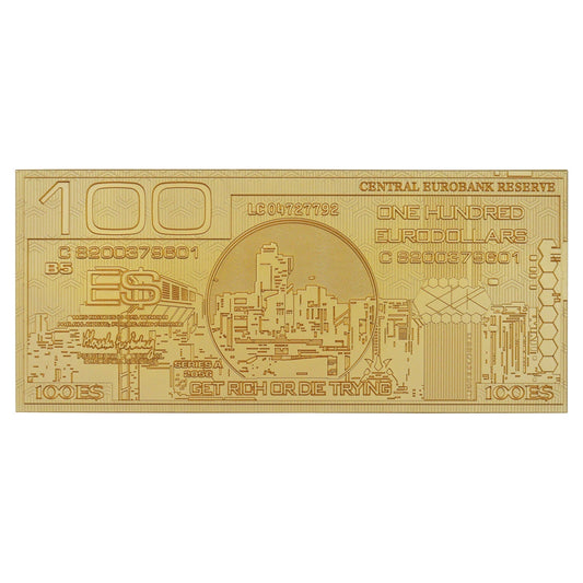 Réplique collector Cyberpunk 2077 - 24k Gold Plated Metal Eurodollar