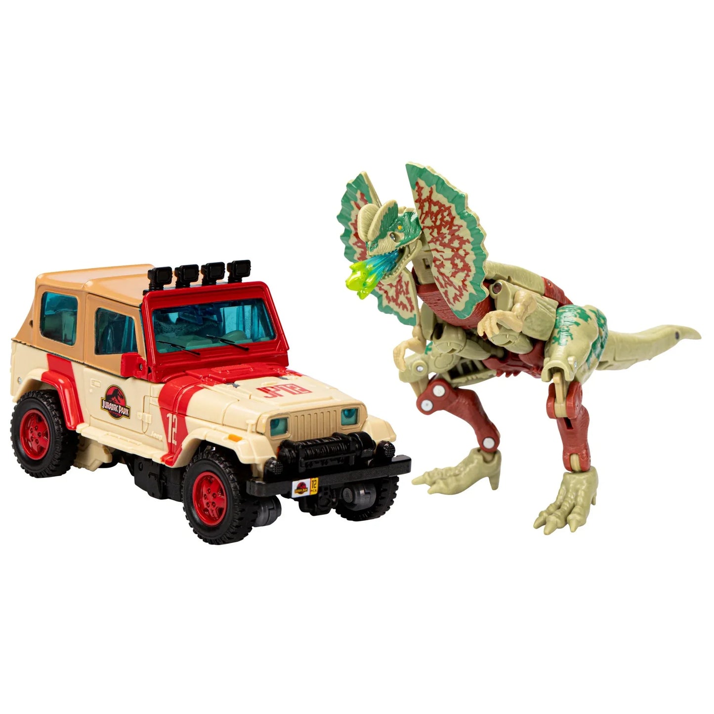 Transformers Collaborative Jurassic Park x Transformers Dilophocon und Autobot JP12