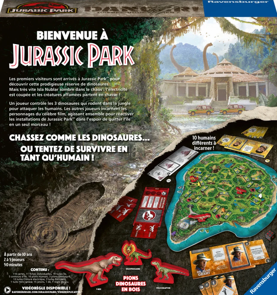 Jurassic Park - Gefahr „Französische Version“ Brettspiel