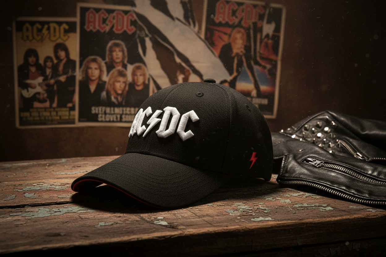 AC/DC – Plug Me In – „gewaschene“ Baseballkappe