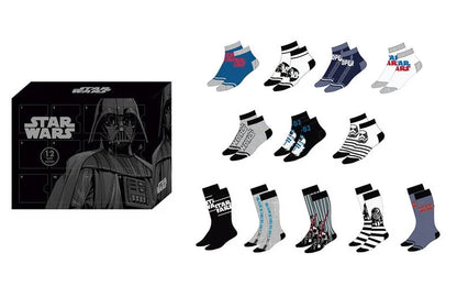 Gift Box Calendrier Star Wars - 12 Paires de Chaussettes