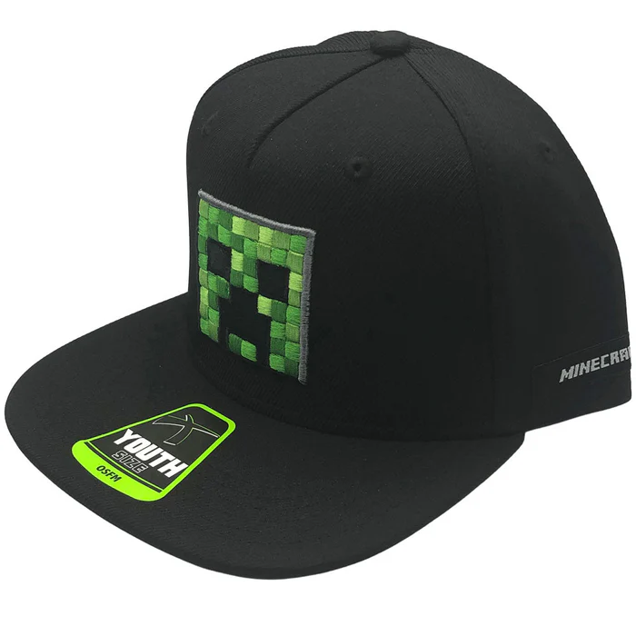 MINECRAFT Creeper Casquette Baseball Brodée Kids