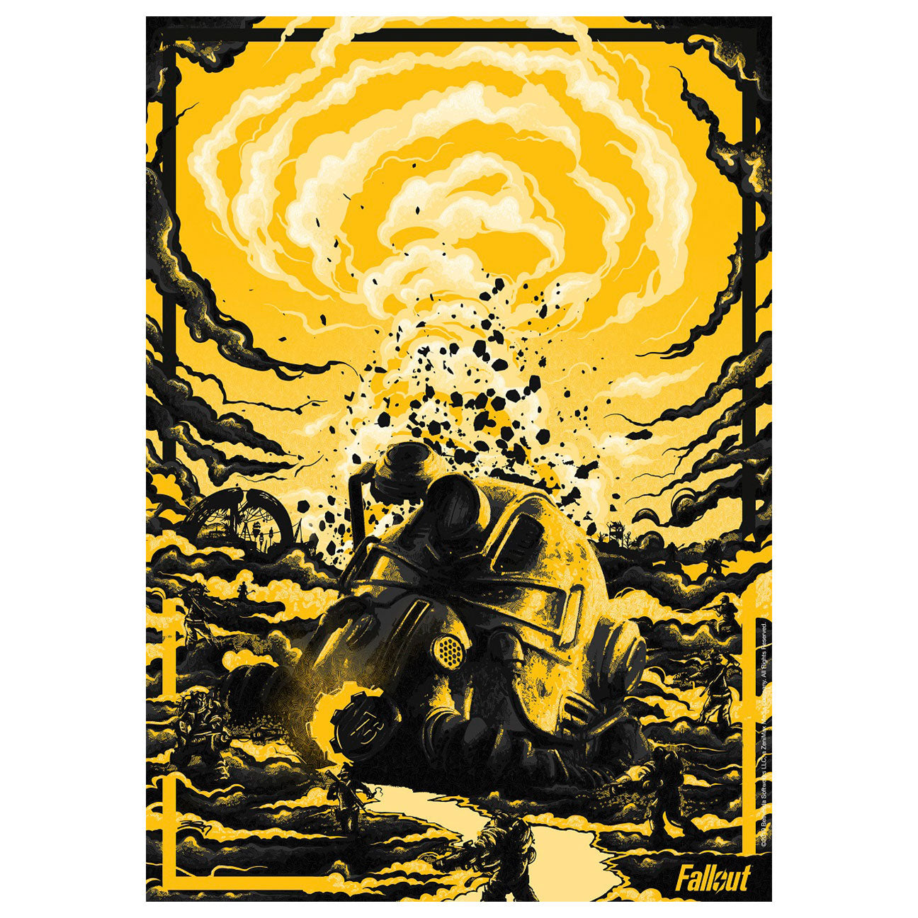 Affiche collector Fallout - Power Armour Helmet A3