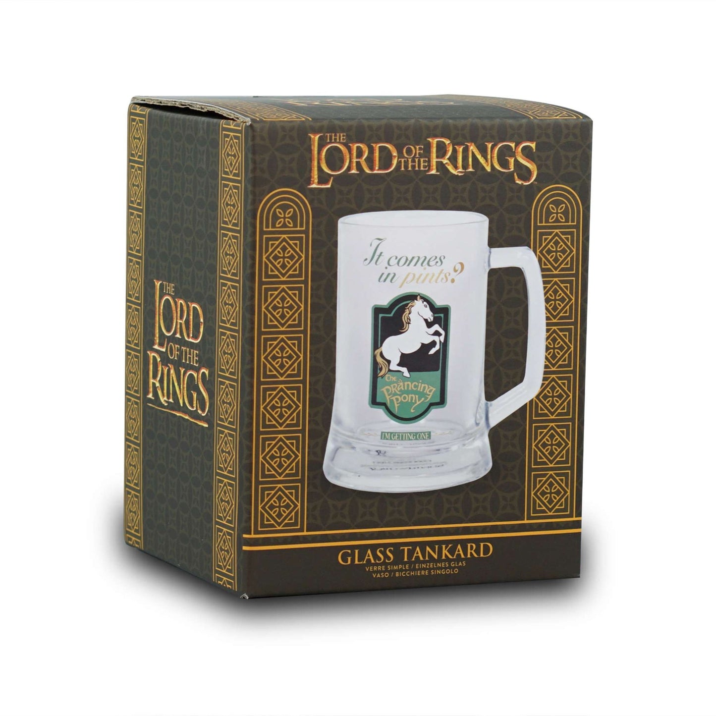 Chope en verre Le Seigneur des Anneaux 500 ml