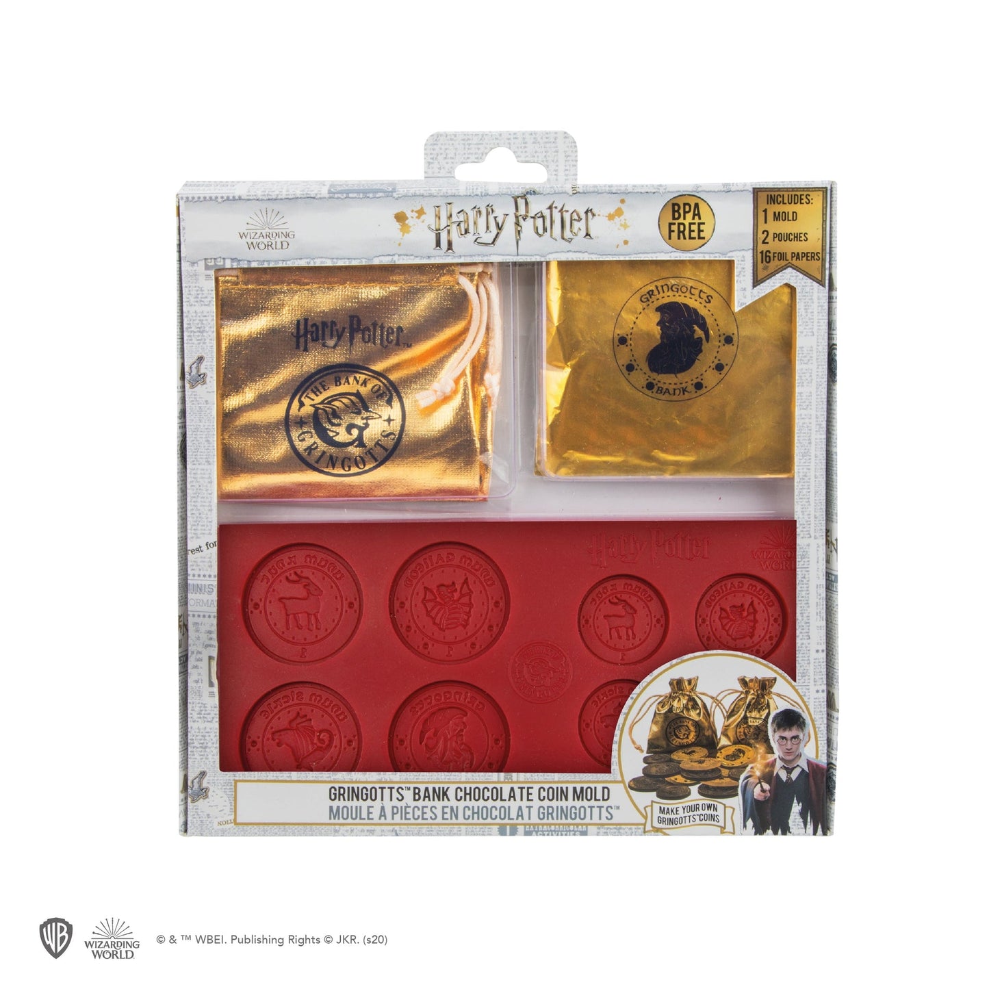 *Moule en forme de pièces en chocolat Gringotts