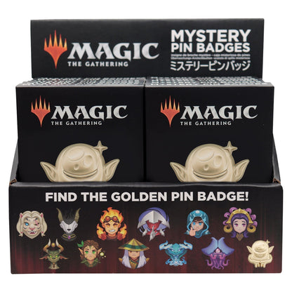 Display de 12 blind boxes Magic: The Gathering - pin’s mystère - présentoir avant