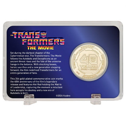 Transformers: The Movie – Limited Edition 40th Anniversary 24 Karat vergoldete Präsentationsmünze
