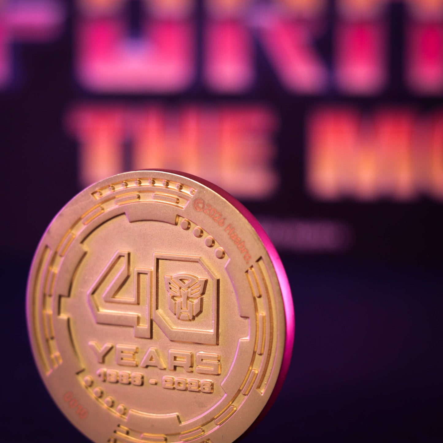Transformers: The Movie – Limited Edition 40th Anniversary 24 Karat vergoldete Präsentationsmünze