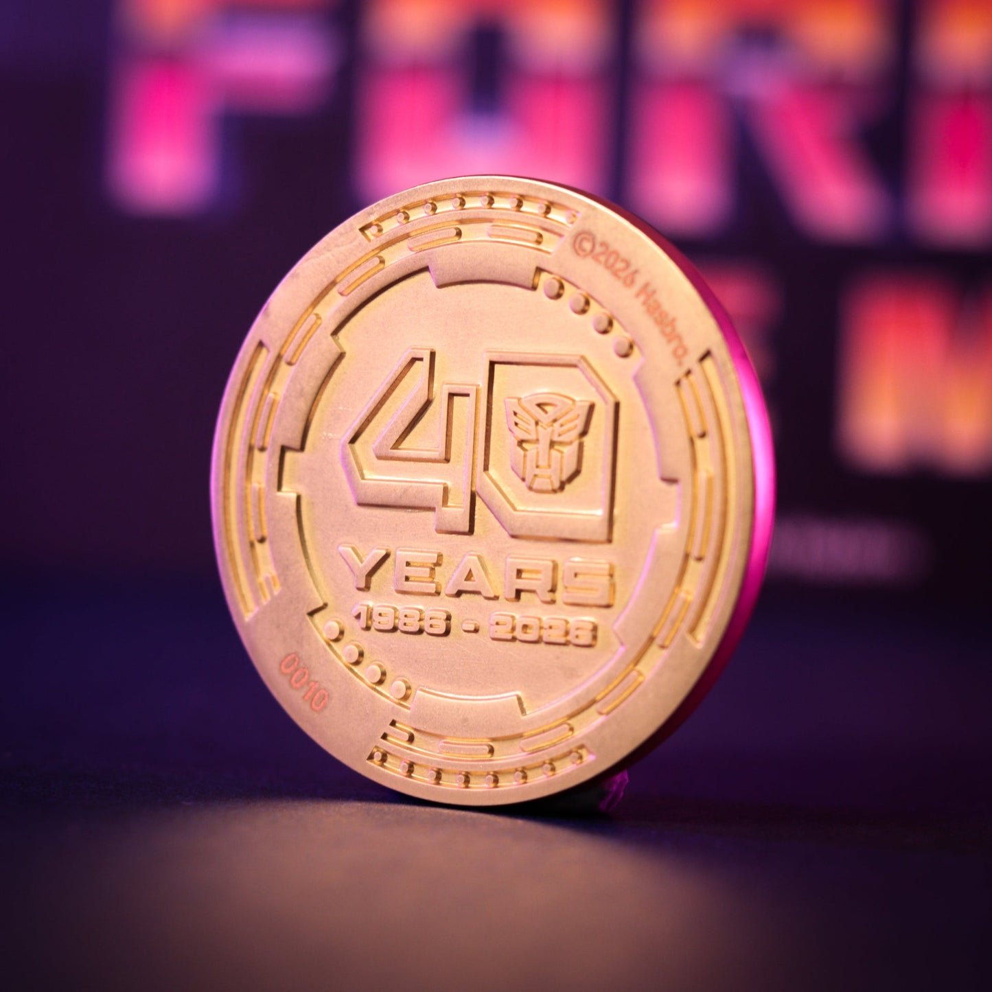 Transformers: The Movie – Limited Edition 40th Anniversary 24 Karat vergoldete Präsentationsmünze